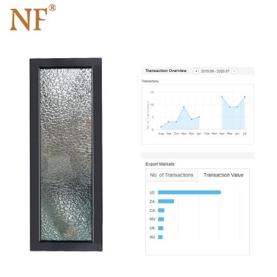 China Folding Screen NF Customized Home Fixed Aluminum Stained Glass Bathroom Window for sale