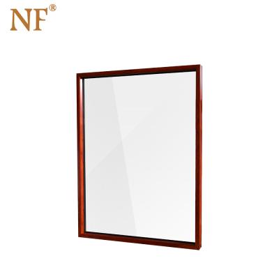 China New Design Window Wood Fixed Modern Huge Grain Aluminum Window Fixed N-F Window for sale