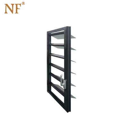 China Folding Aluminum Window Manual Louvre Automatic Louvre Or Aluminum Screen Window Blinds Customized Glazed Window for sale