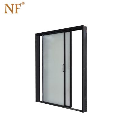 China Modern Slim Aluminum Sliding Double Glass Dimming Door System for sale