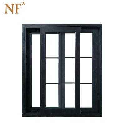 China Powder Coated White Frame Window Grill Design Folding Aluminum Single Sliding Window Screen for sale