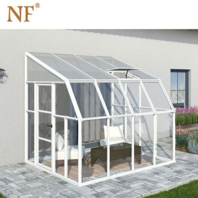 China Easy Assembly Aluminum Frame Modern Customized Triangle Sunroom Glass Roof for sale