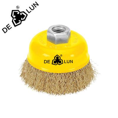 China High Quality Crimped Stainless Steel Wire Cup Cleaning Brush For Polishing for sale