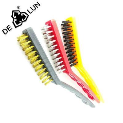 China High Quality Crimped Steel Wire Cup Brush With Wooden Handle for sale