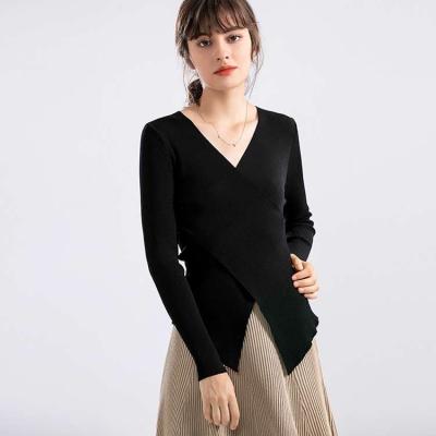 China Anti-Wrinkle New Products Women Pollover Knitwear Fashion Long Sleeve Sweater for sale