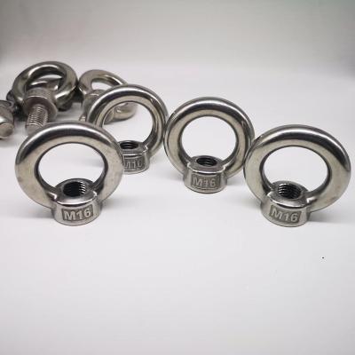 China Heavy Industry Hardware M16 Stainless Steel Polish Eye Nuts Self Tapping Eye Lifting Rig Nut for sale