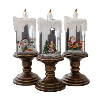 China 2021 New Gift Water Swirling Candles Or Home Decoration Battery Operated Flameless Light For Christmas Decoration for sale