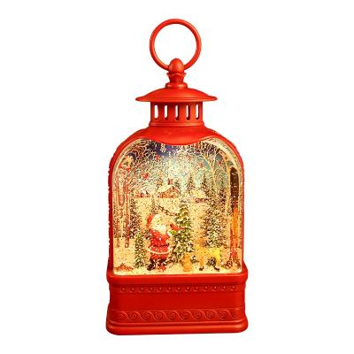 China 2022 New Product Craft Gift Ideas Home Water Glitter Jar Decoration Christmas Or Flat Lantern For Christmas Decoration for sale