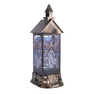 China 2021 Creative Battery LED Lantern Lamp Colorful Water Religion Copy For Christmas Decoration Suppliers for sale