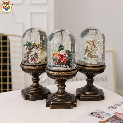 China Angel Religious Led Night Light European Atmosphere Bottom Lamp Electronic Trumpet Water Bell Cup Candle Christmast Ornament Decoration for sale