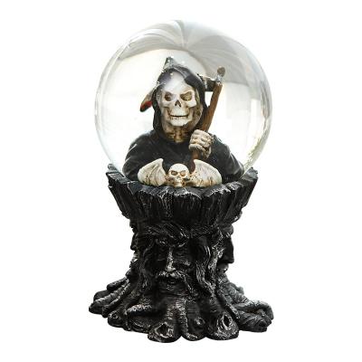 China Home Or Halloween 2022 Halloween Decoration Ornaments Ghost Festival Witch Water Globe Ball Gift For Home Decoration for sale