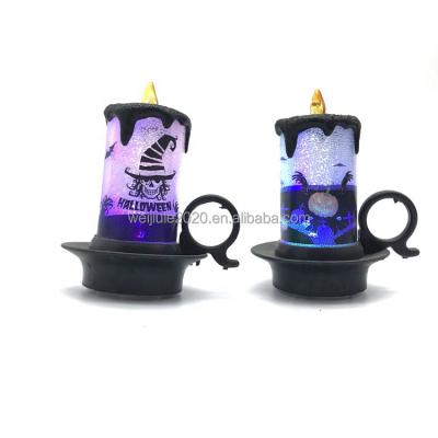 China WEIJIULE plastic factory children's gift Halloween decoration mini LED small candle cup for sale