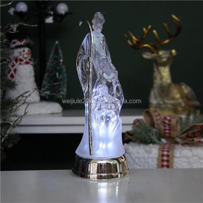 China 2022 Acrylic Light Acrylic Transparent Light Religion Acrylic Night Light Provided Decorative Led Lantern for sale