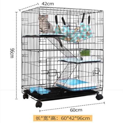 China Easily Clean 600-2 Type Best Selling Strong 3 Door High Level Stainless Steel Pet Cat Cage Large Cat Dog Cage for sale