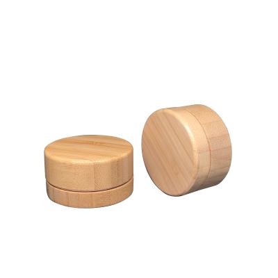 China Promotion cosmetic luxury eco-friendly bamboo aluminum full jar 30g bamboo container with aluminum interior for sale