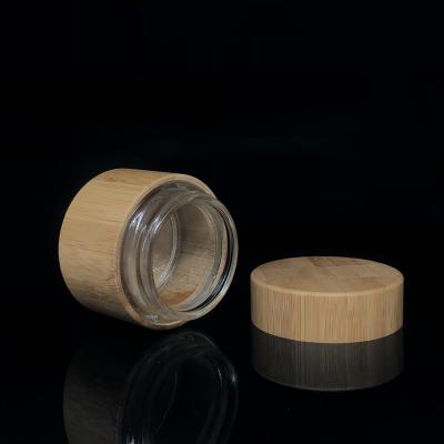 China Bamboo jar 10g 30g 50g full cosmetic cream skin care cream skin care for sale