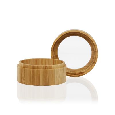 China Best Cosmetic Friendly 100% Organic Bamboo Pro-Grade Bamboo Salt Storage Container Container With Window for sale