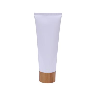 China Skin Care Cream Personal Care Bamboo Soft Lid Tube Cream Plastic Tube for sale