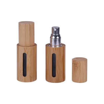 China Eco-frienly 30ml 40ml 50ml cosmetic lotion bottle serum packaging full bamboo bottle with glass interior for sale