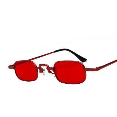 China Square UV400 2021 Sun Glass Shades Shape Retro Small Frame Rectangular Sunglasses Women Oculos Escuros Cermin Mata Sunglasses for sale