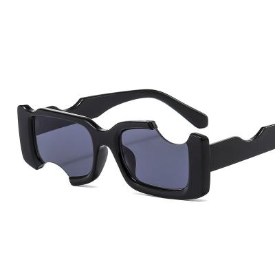 China Awesome Part Of Cheap Promotional Thick Rectangular Plastic Sunglasses Stylish Unique Chic Frame Wholesale High Quality for sale