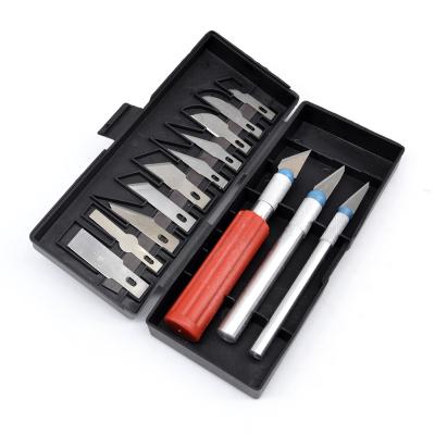 China 13 Precision Matched Blades Set 13 Precision Hobby Multifunctional Knife Set For DIY Woodworking Cutting Tools for sale