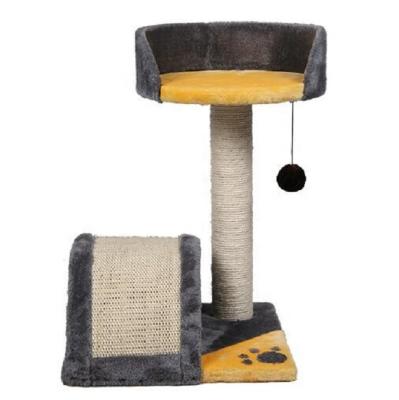 China Hot Sale Pet Toys Funny Climbing Soft Plush Cat Tree Viable for sale