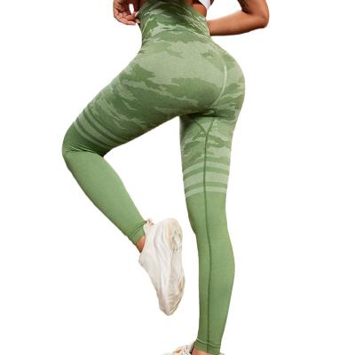 China Antibacterial High Quality Wholesale Printed Camouflage Customized High Waist Yoga Plants Sport Wear For Ladies Plus Size Woman Leggings for sale