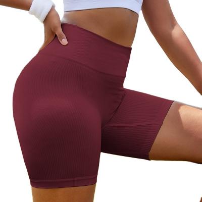 China Breathable ready to ship high waist women yoga gym sports fitness active slim sexy skinny biker shorts for sale