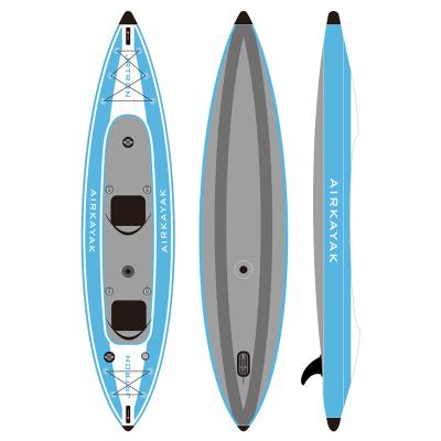 China Hot Selling Men Double Seat Kayak Drop Point Tandem Inflatable Kayak Made In China for sale