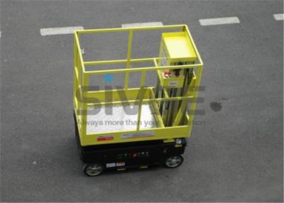 China Palo dual de aluminio impulsado por motor/uno mismo conducido de la altura de funcionamiento de la plataforma de trabajo los 5m en venta