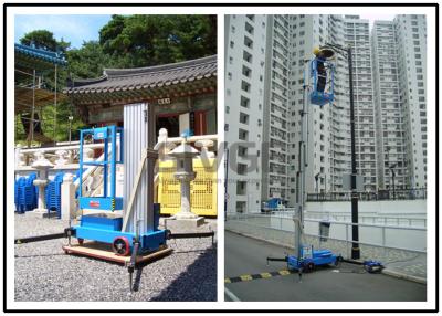 China Plataforma de trabalho de alumínio do único elevador vertical do mastro com altura da plataforma de 10 medidores à venda