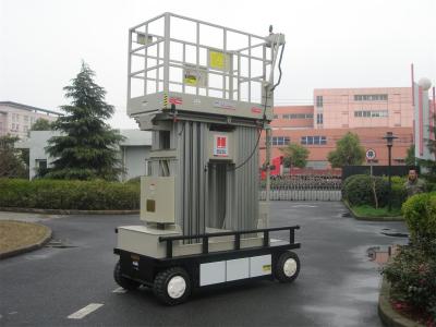 China 12 m self-propelled electric Aluminum Alloy vertical manlift four mast lift aerial work platform vertical platform lift for sale