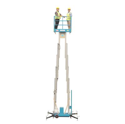 China Doppelt-Mast-mobile Luftarbeit-Aluminiumplattform 14 M Working Height Compact zu verkaufen