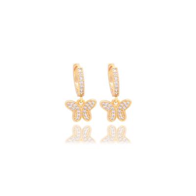 China Wholesale TRENDY Jewelry 18K Gold Plated Fashion Huggies Earring For Women Earring Jewelry for sale