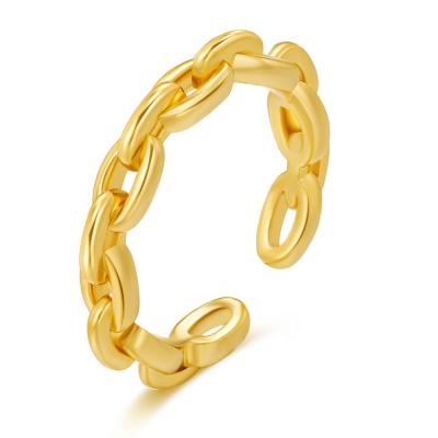 China Trendy Ring Varius Sizes Twist Titanium Steel Women's Ring Stainless Steel 18K Gold Plated Ring for sale