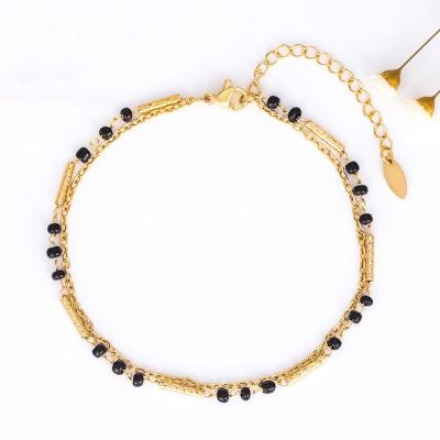 China Factory FASHIONABLE Copper Foot Chain Anklets Jewelry Women Gold Plated Layered Anklet for sale