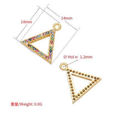 China CLASSIC Simple DIY Charm Jewelry Zircon 14k 18k Gold Plated Initial A-Z Copper Pendant for sale