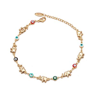 China New Ethnic Turkish Eye Bracelet 18k Gold Bracelet Anklet For Women for sale