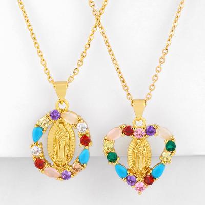 China FASHIONABLE Virgin Mary Necklace Gold Plated Jewelry Religious Necklace for sale