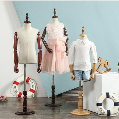 China XINJI Plus Size Fashion Children Clothes Mannequin Body Child Cloth Wooden Mannequin For Sale for sale