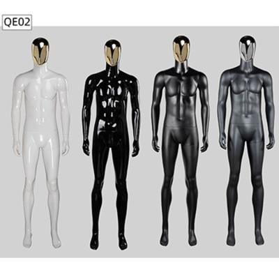 China XINJI Shiny Black Size Face Muscle Mannequin Golden Male Body Wholesale Plus Size Full Mannequins for sale