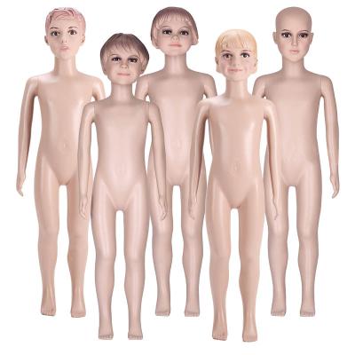 China XINJI Plus Size Child Plastic Mannequin Make Up Realistic Mannequin Skin Color Child Size Mannequins for sale