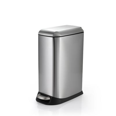 China 410 Stainless Steel 24L Hands Free Kitchen Trash Can for sale