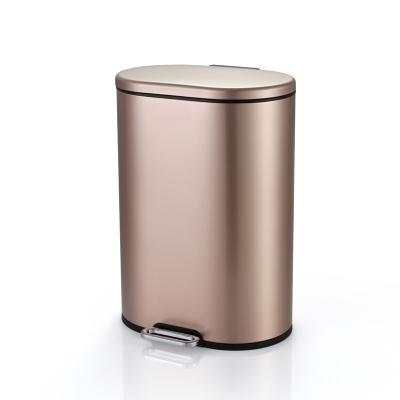 China Anti Corrosion 1.58 Gallon Stainless Steel Step Trash Can for sale