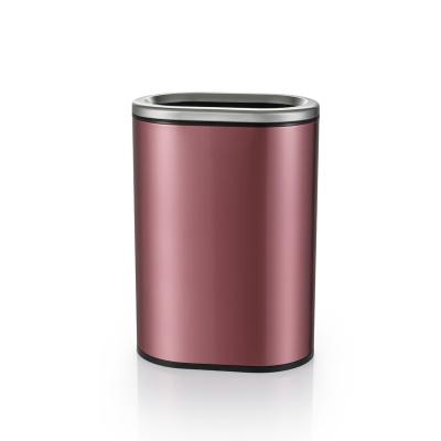 China 410 Stainless Steel 3.17 Gallon Rose Gold Garbage Can for sale