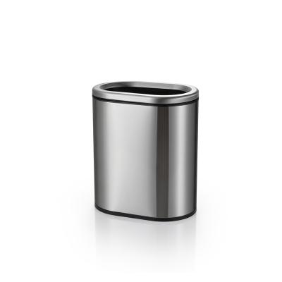 China Anti Fingerprint 12L Stainless Steel Bathroom Trash Can for sale