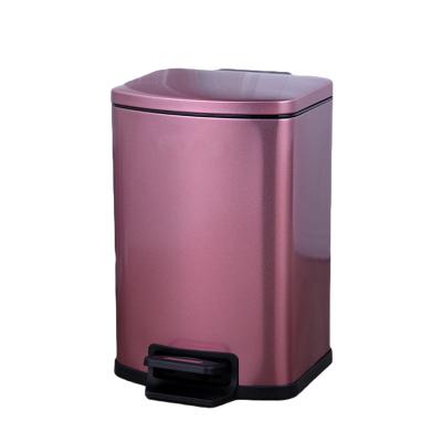 China Rectanglar 12L Mini Stainless Steel Trash Can for sale