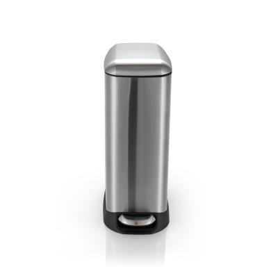 China Smudge Resistant 12L Rectangle Stainless Steel Garbage Can for sale