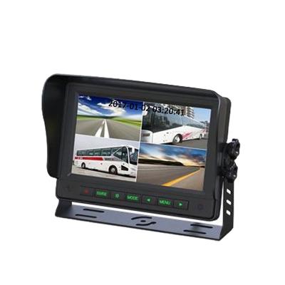 China EXW 7 Inch AHD Quad Screen Remote Control Car Video Monitor SD Card Dvr Split Monitor For Truck Tractor for sale